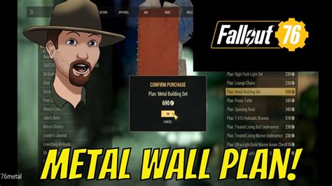 metal wall plans fallout 76